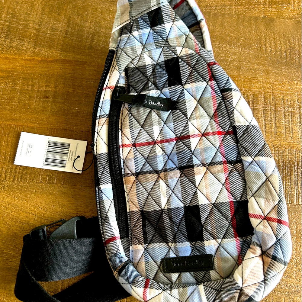NWT Vera Bradley crossbody swing bag. Never worn. Blue and red.